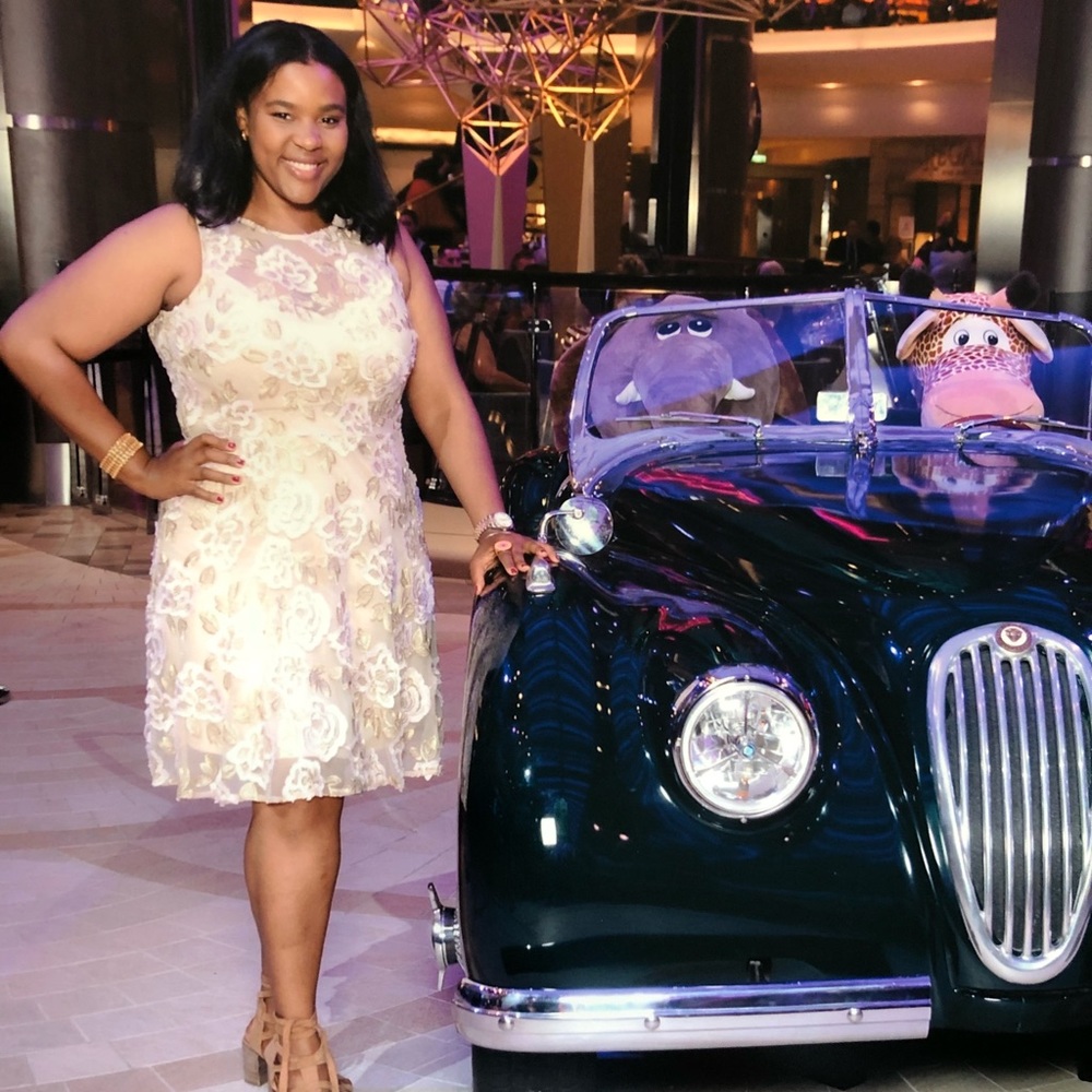 Pink and Gold formal wear Taylor Dress